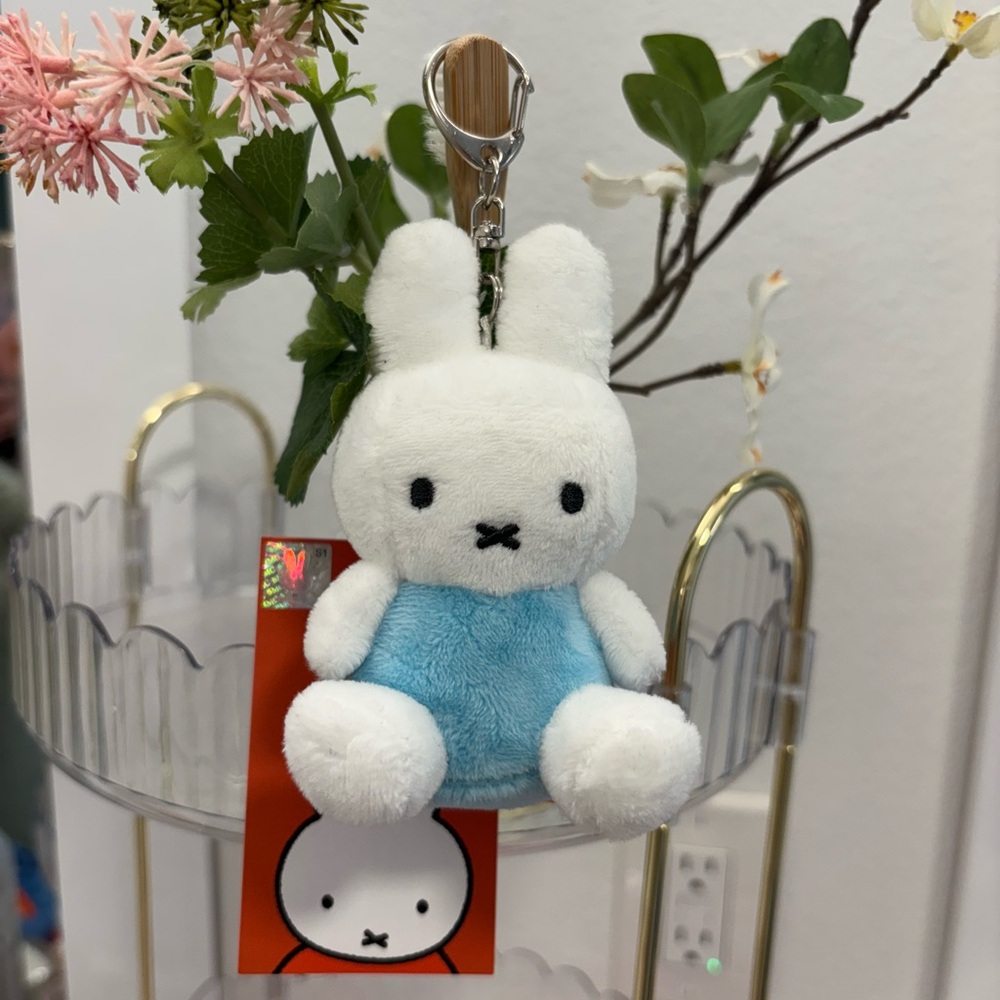 Cute Miffy🐰💙White and Blue Plush Keychain